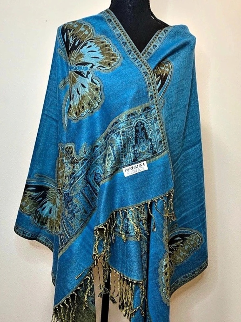 Pashmina Butterfly Fringe Wrap